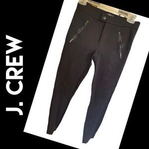 J. Crew Women's Skinny Pants Zip Pocket Work Trousers Casual Black Size 0R-EUC